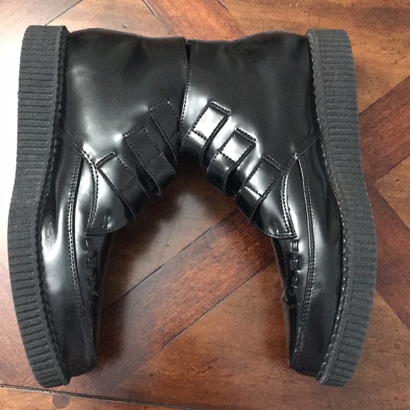 T.U.K 3-buckle Pointed Creepers Platforms boots - Picture 8 of 16